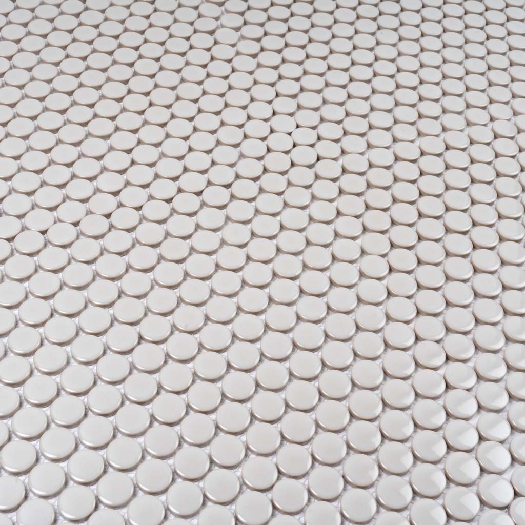 Cirkel Glossy Gray Penny Floor Tile