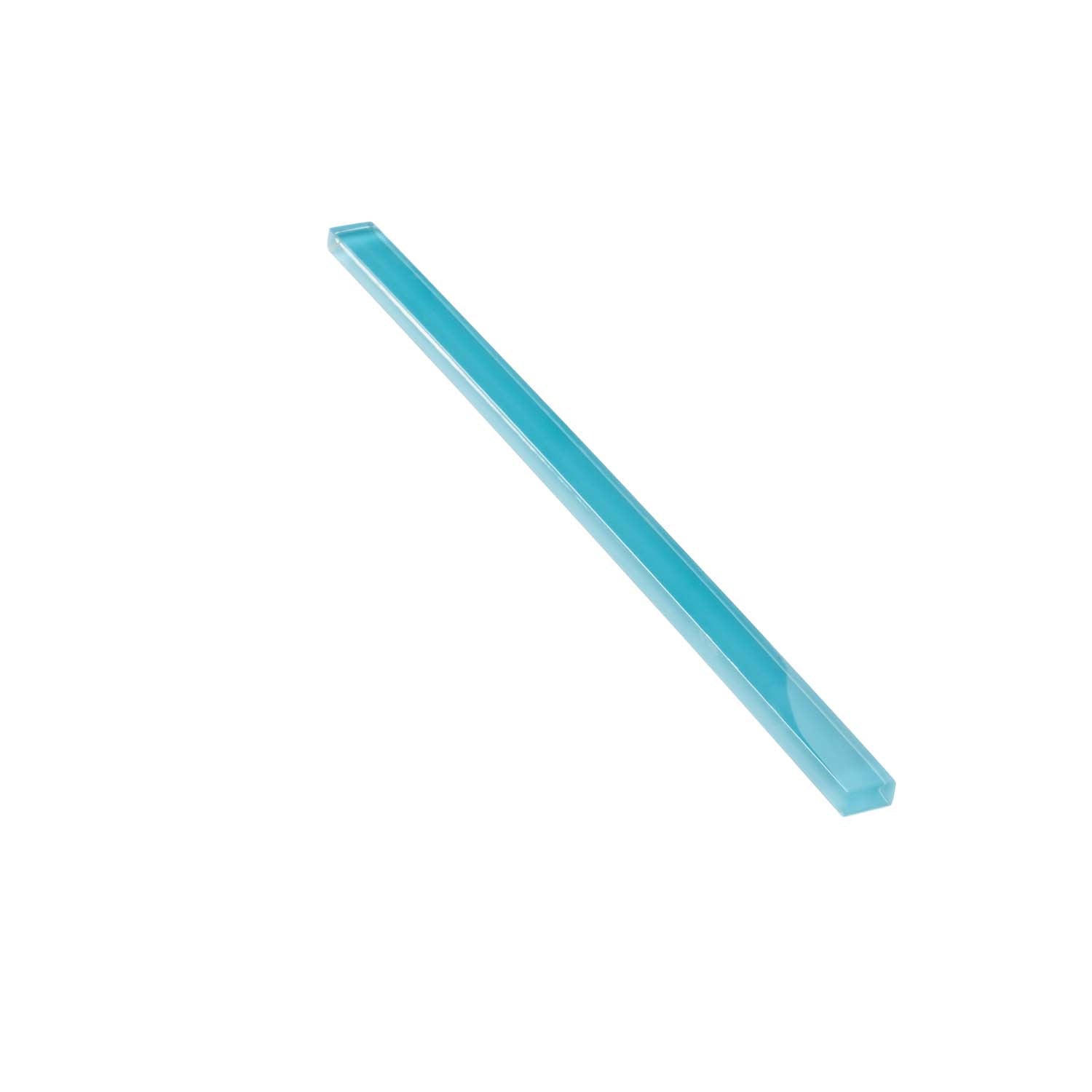 1x12 Sapphire Blue Glass Glossy Pencil Liner Tile Trim