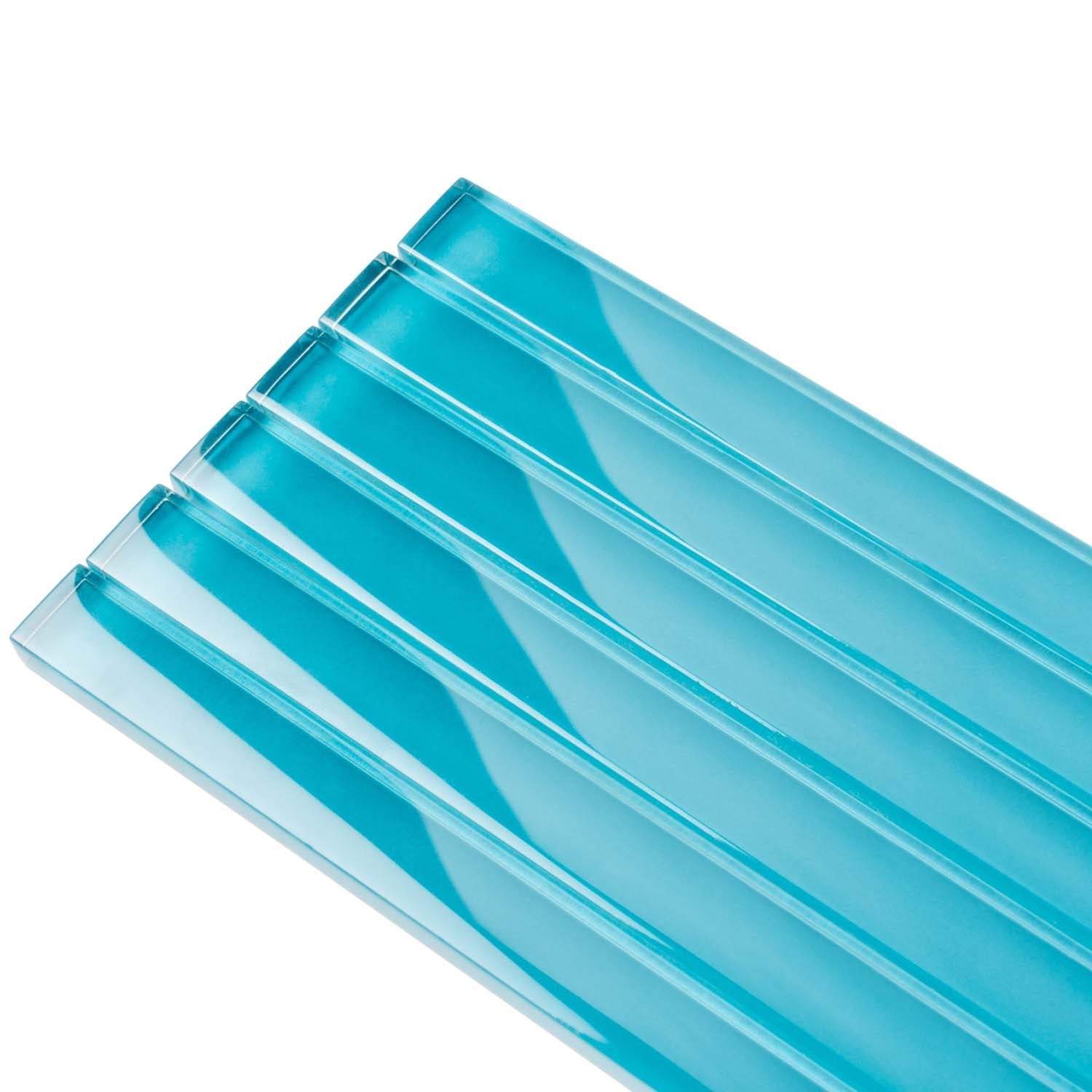 1x12 Sapphire Blue Glass Tile Trim