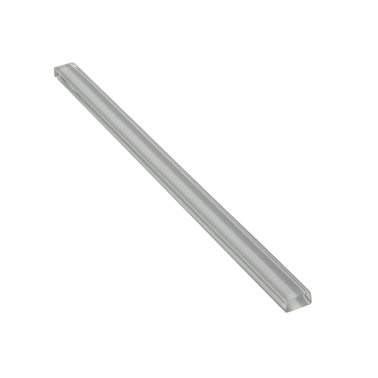 1x12 Gray Glass Glossy Pencil Liner Tile Trim 
