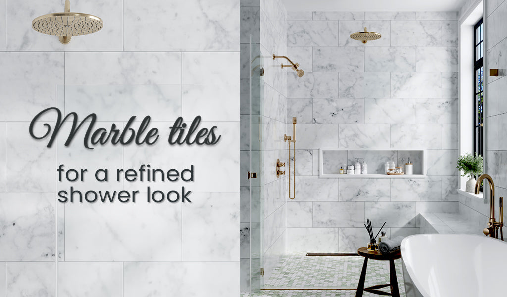 Inspiring Shower Wall Tile Ideas with Marble Elegance