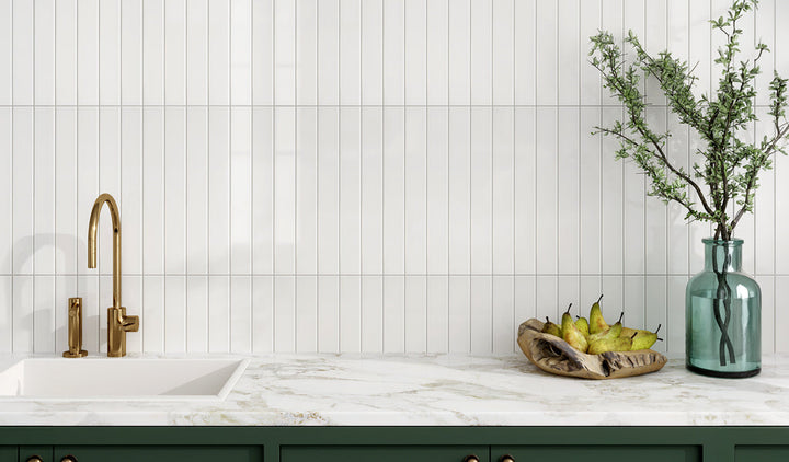 How to Style White Subway Tile with Gray Grout