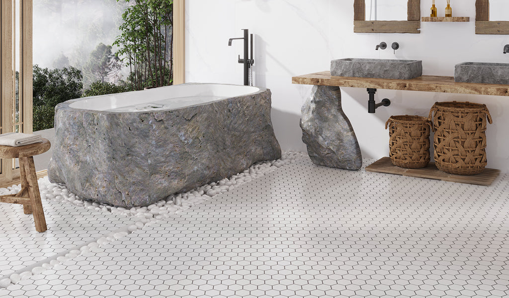 Modern Farmhouse Bathroom Tile Design Ideas