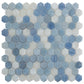 Light Blue 11x11 Glossy Hexagon Glass Mosaic Tile (10 pack, 8.63 sq ft/case)