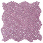 Orchid Pink 11x11 Glossy Matte Multi-shaped Glass Mosaic Tile (5 pack, 4.36 sq ft/case) - Sample