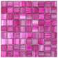 Pink Polished & Matte Glass Mosaic Tile – 11.3 x 11.3 in. (5 Pack, 4.43 sq. ft./case) - Sample