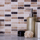 Beige Brown 12x12 Polished Brick Marble Mosaic Tile (5 pack, 5 sq ft/case) - Sample