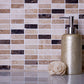 Beige Brown 12x12 Polished Brick Marble Mosaic Tile (5 pack, 5 sq ft/case) - Sample
