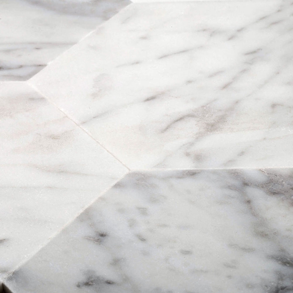 White 9x10 Honed Hexagon Carrara White Peel & Stick Tile (10 pack, 6.41 sq ft/case) - Sample