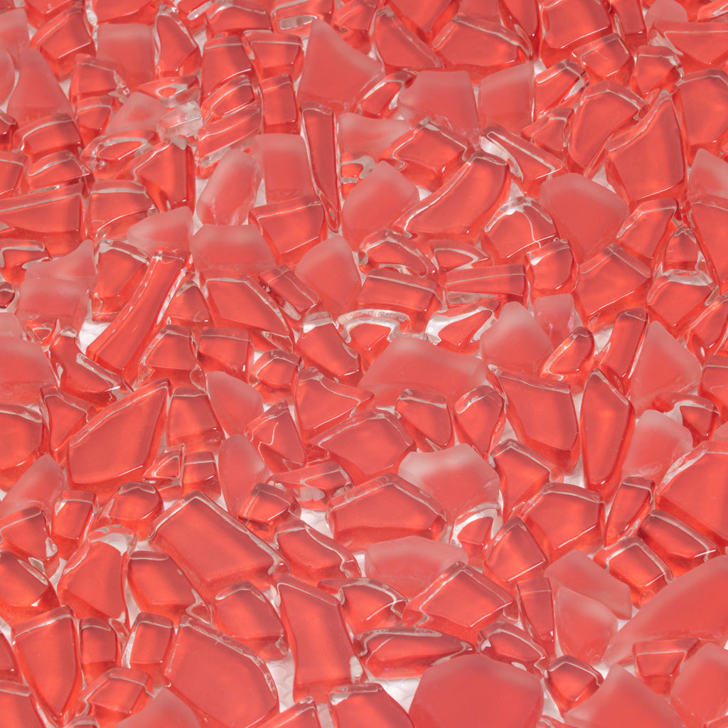 Red 11x11 Glossy Matte Multi-shaped Glass Mosaic Tile (5 pack, 4.36 sq ft/case) - Sample