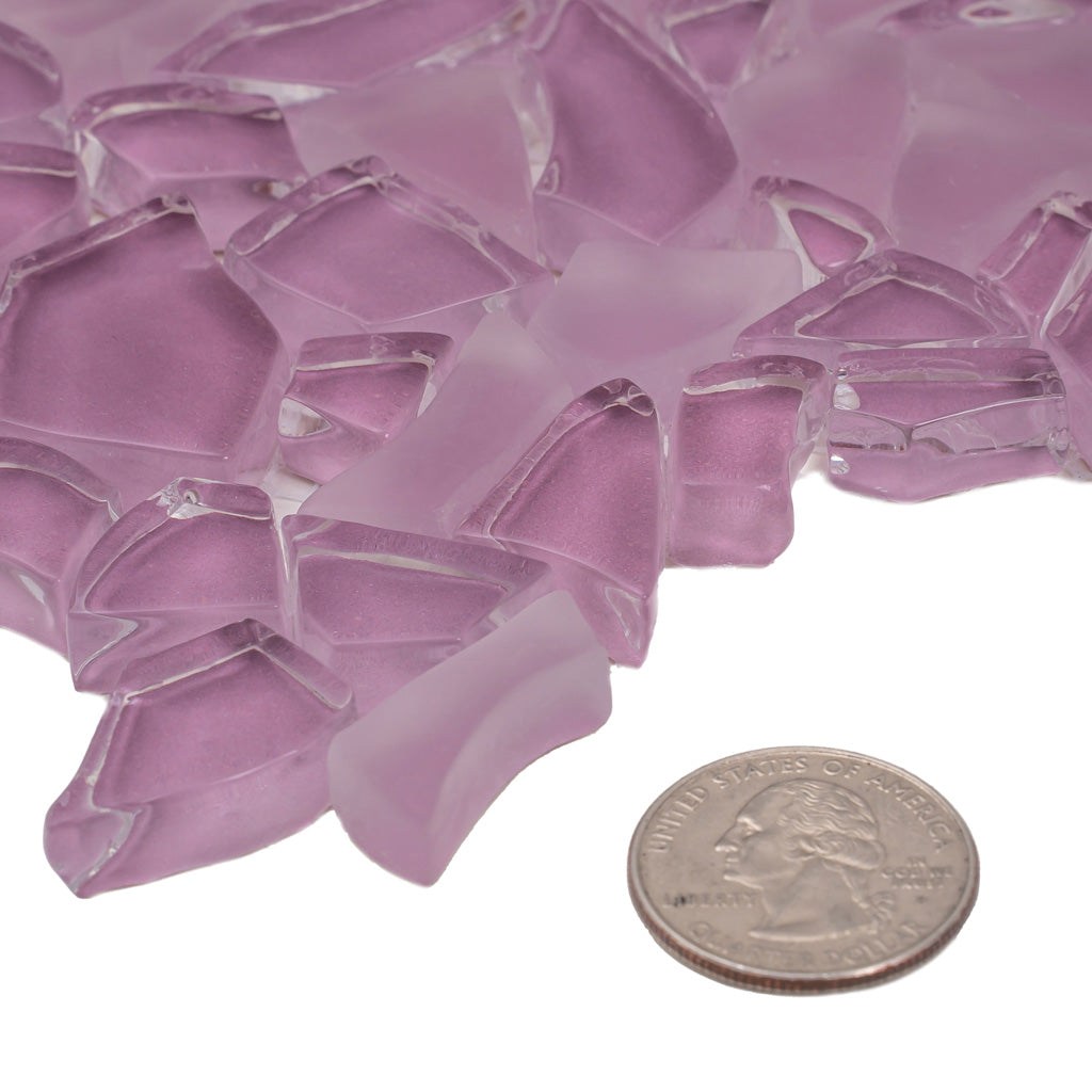 Orchid Pink 11x11 Glossy Matte Multi-shaped Glass Mosaic Tile (5 pack, 4.36 sq ft/case) - Sample