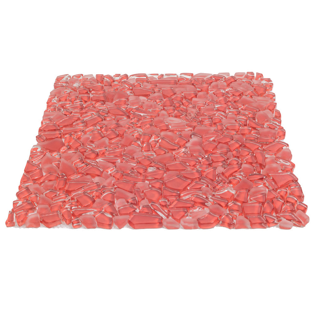 Red 11x11 Glossy Matte Multi-shaped Glass Mosaic Tile (5 pack, 4.36 sq ft/case) - Sample