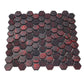 Berry Red 11x11 Glossy Matte Hexagon Glass Mosaic Tile (5 pack, 4.43 sq ft/case) - Sample