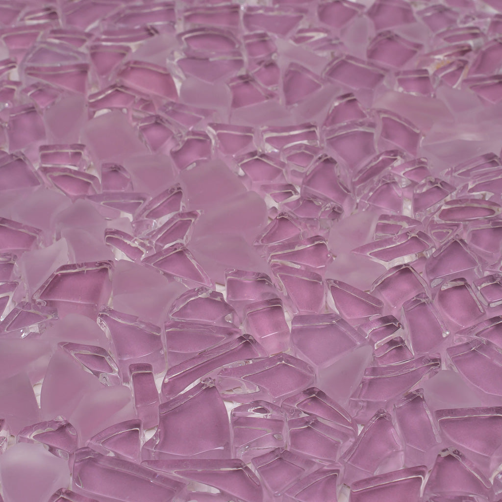 Orchid Pink 11x11 Glossy Matte Multi-shaped Glass Mosaic Tile (5 pack, 4.36 sq ft/case) - Sample