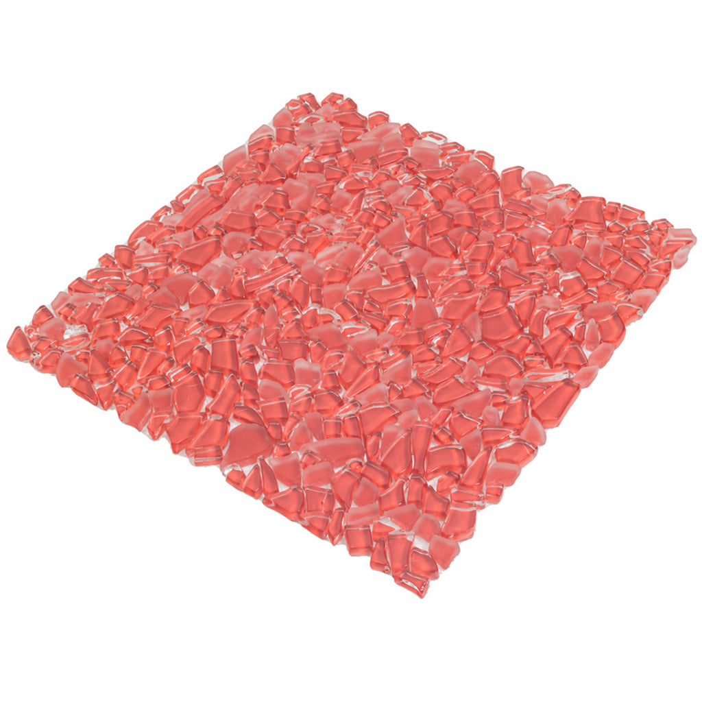 Red 11x11 Glossy Matte Multi-shaped Glass Mosaic Tile (5 pack, 4.36 sq ft/case) - Sample