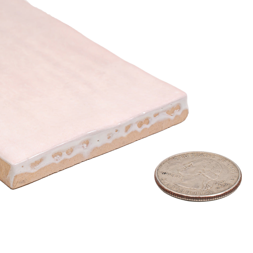 Pink Polished Ceramic Subway Tile – 2.58 x 8 in. (5.38 sq. ft./case) - Sample