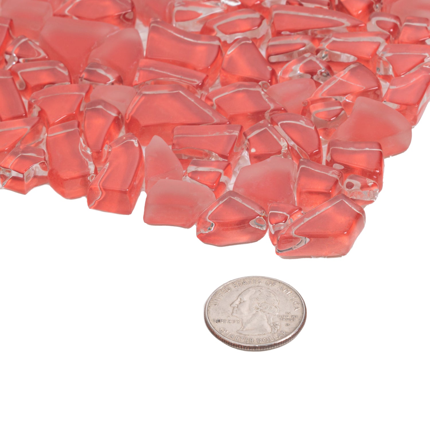 Red 11x11 Glossy Matte Multi-shaped Glass Mosaic Tile (5 pack, 4.36 sq ft/case) - Sample
