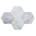 Sample - Carrara White 9x10 Honed Hexagon Marble Peel & Stick Tile (10 pack, 6.41 sq ft/case)