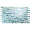 Sample - Aqua 11x12 Matte Elongated Hexagon Glass Mosaic Tile (10 pack, 8.6 sq ft/case)