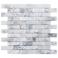 Verre 11.7 in. x 11.7 in. Matte White Glass Mosaic Wall and Floor Tile (9.5 sq ft/case) - 10 pack