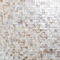 Sample - White Beige 12x12 Polished Square Shell Mother of Pearl Mosaic Tile (20 pack, 19.34 sq ft/case)