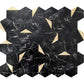 11x11 Black and Gold Metal Peel and Stick Tile