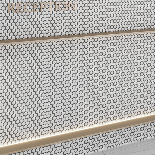 Pearl White 12x12 Matte Penny Round Porcelain Mosaic Tile (10 pack, 9.87 sq ft/case)