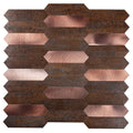 Sample - Copper 12x12 Honed Brick PVC Peel & Stick Tile (10 pack, 10 sq ft/case)