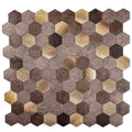 Sample - Gold 11x11 Honed Hexagon PVC Peel & Stick Tile (10 pack, 8.79 sq ft/case)
