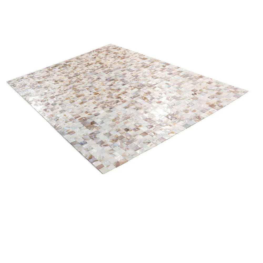 Concha 11.8 in. x 11.8 in. Polished White, Beige Shell, Mother of Pearl Mosaic Wall Tile (19.34 sq ft/case) - 20 pack - Sample