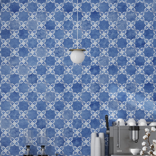 Cornflower Blue 5x5 Matte Ceramic Cross Deco Tile (27 pack, 5.37 sq ft/case)