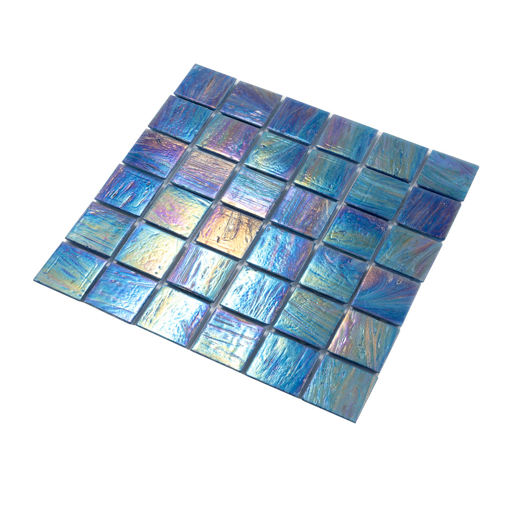 20-pack Celestial 12 in. x 12 in. Glossy Midnight Blue Glass Mosaic Wall and Floor Tile (20 sq ft/case)