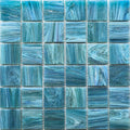 Sample - Yale Blue 12x12 Glossy Uniform square Glass Mosaic Tile (10 pack, 10 sq ft/case)