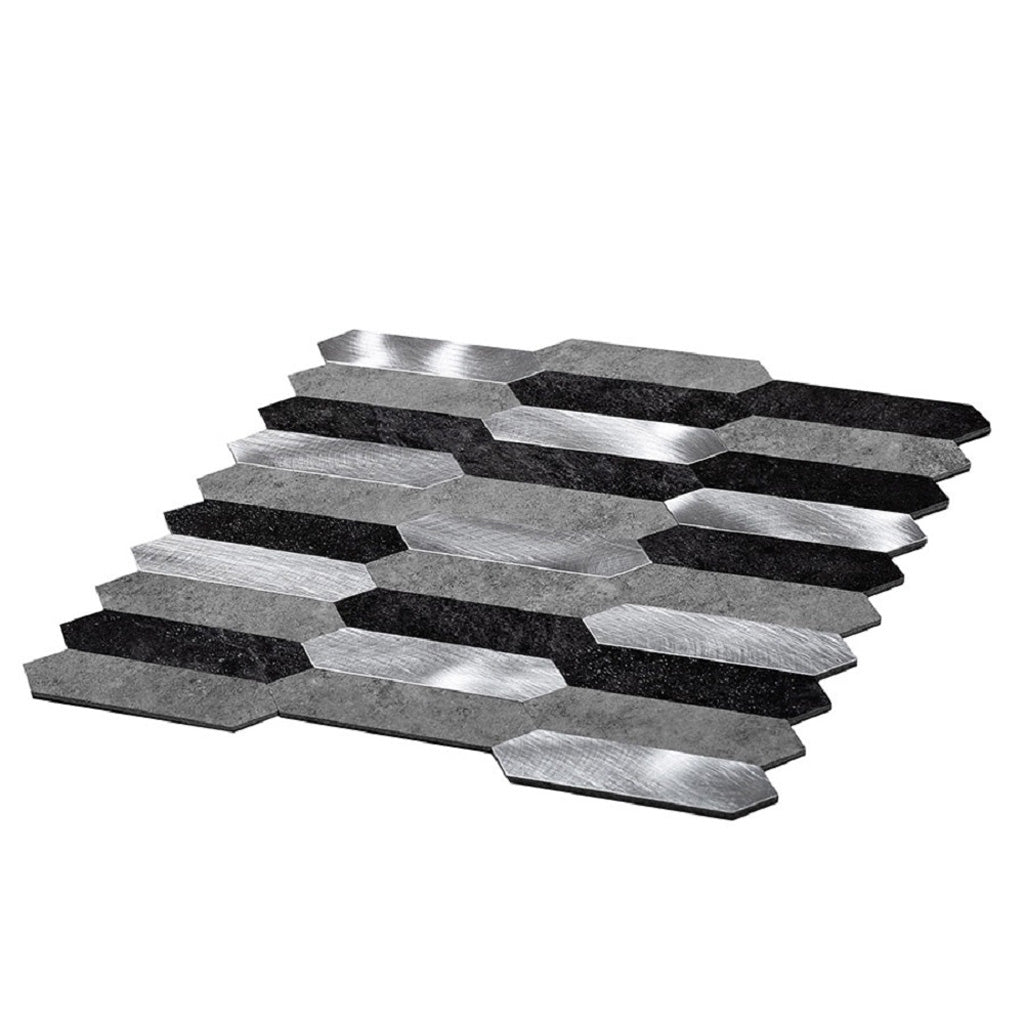 Gray 12x12 Brick Honed PVC Peel & Stick Tile (10 pack, 10 sq ft/case) - Sample