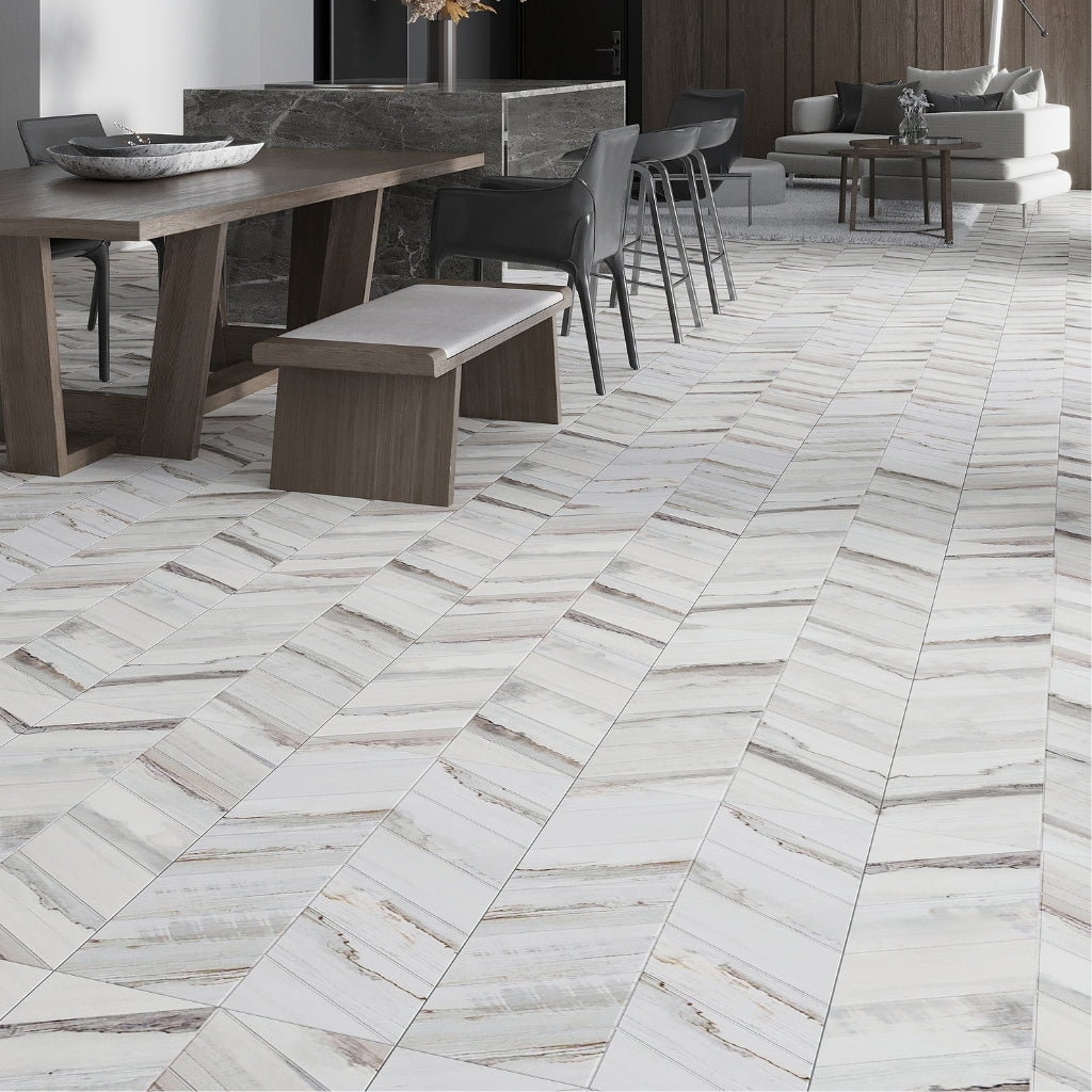 Chiffon White 18x36 Matte Field Porcelain Tile (3 pack, 13.05 sq ft/case)