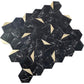 Black Gold 12x12 Honed Hexagon PVC Peel & Stick Tile (10 pack, 8.3 sq ft/case) - Sample