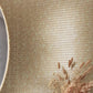 shimmer gold glossy uniform picket mosaic tile in 12x12 glass sheet with hexagonal pattern