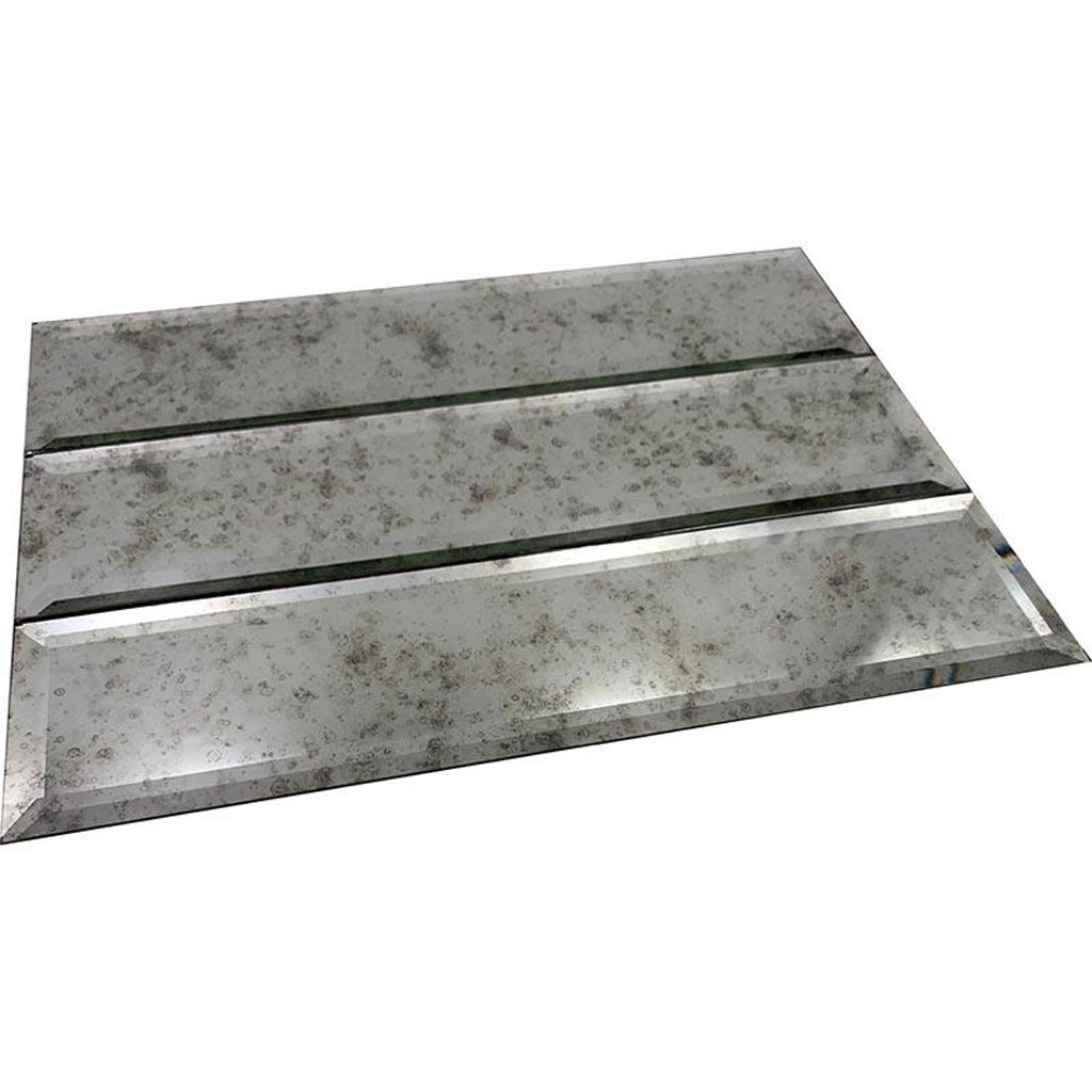 Apollo Tile Antique Mirror Glossy Beveled Glass Subway Tile – 3 x 12 in. (20 Sheets, Kitchen & Bath Use) - Sample