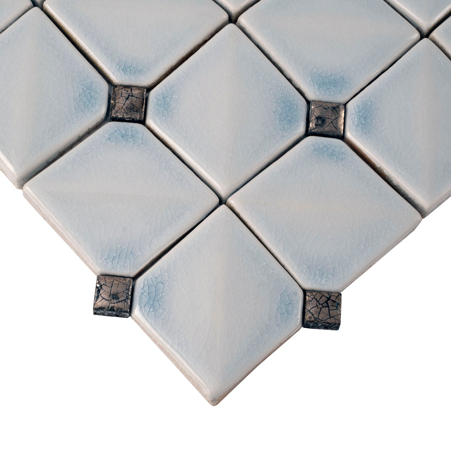 Frost White 12x12 in. Glossy Finished Cermaic Mosaic Wall Tile (5 sq ft/case, 5 pack)