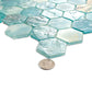 Aqua 12x12 Matte Hexagon Glass Mosaic Tile (10 Cases, 96 sq ft/Pallet)