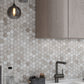 Wooden Grey 12x12 Etched Polished Hexagon Marble Mosaic Tile (5 pack, 4.92 sq ft/case)