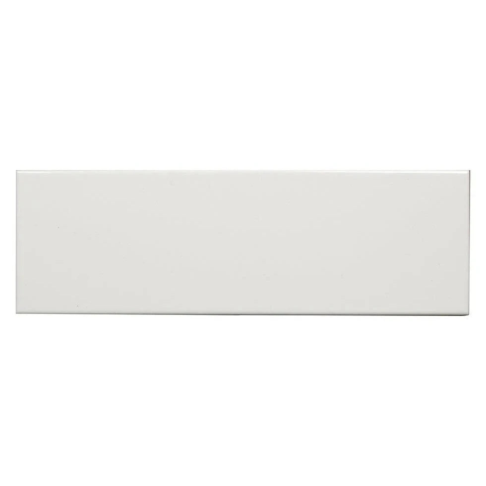 Metro 4 in. x 12 in. Polished White Ceramic Subway Wall Tile (10.4 sq ft/case) - 34 pack