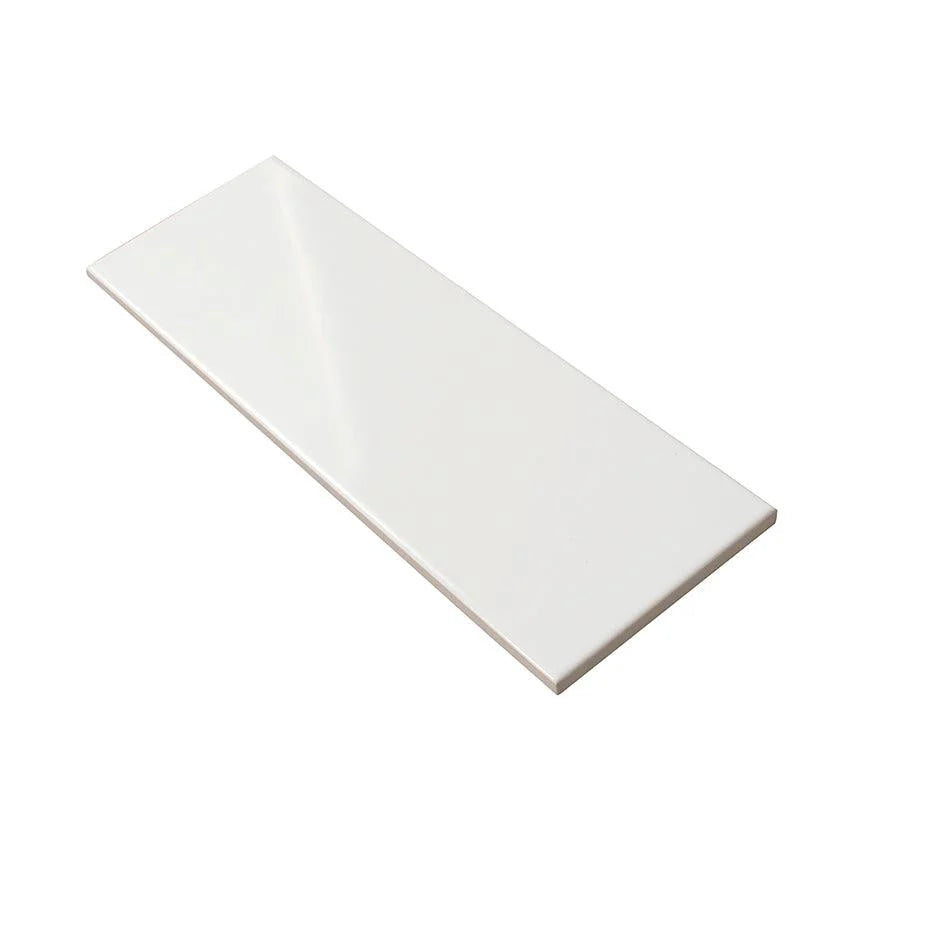 Metro 4 in. x 12 in. Polished White Ceramic Subway Wall Tile (10.4 sq ft/case) - 34 pack