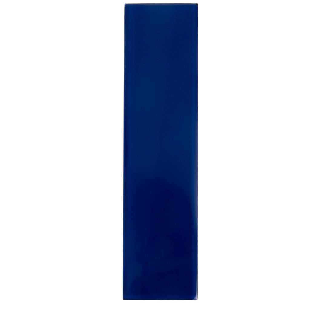 4x16 Cobalt Blue Polished Glass Tile