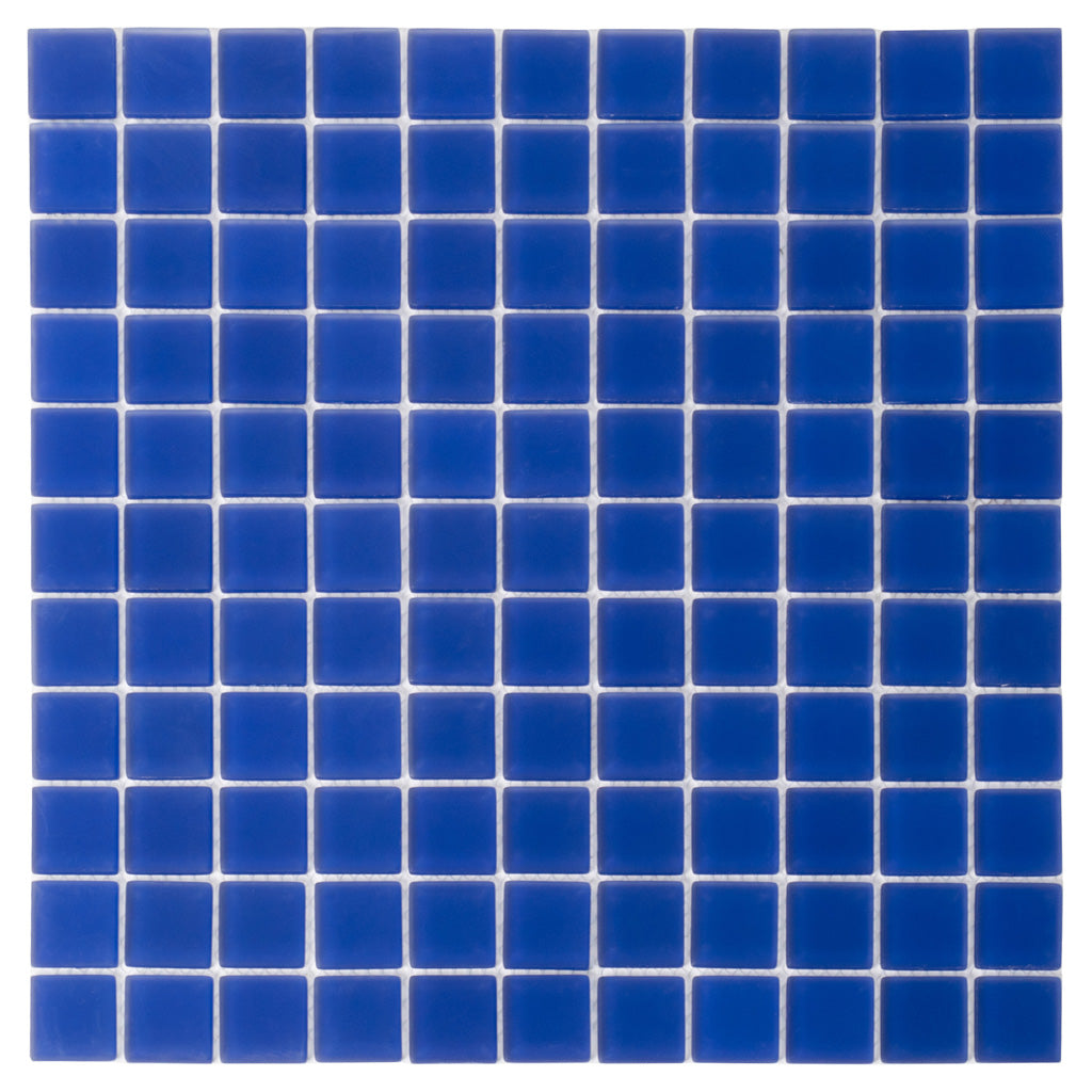 Cobalt Blue 12x12 Matte Square Glass Mosaic Tile (10 pack, 9.67 sq ft/case) - Sample