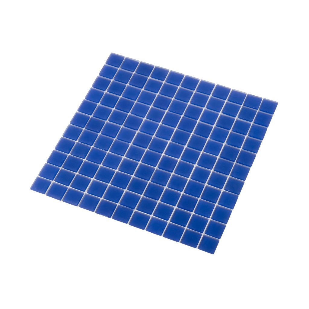 Cobalt Blue 12x12 Matte Square Glass Mosaic Tile (10 pack, 9.67 sq ft/case) - Sample