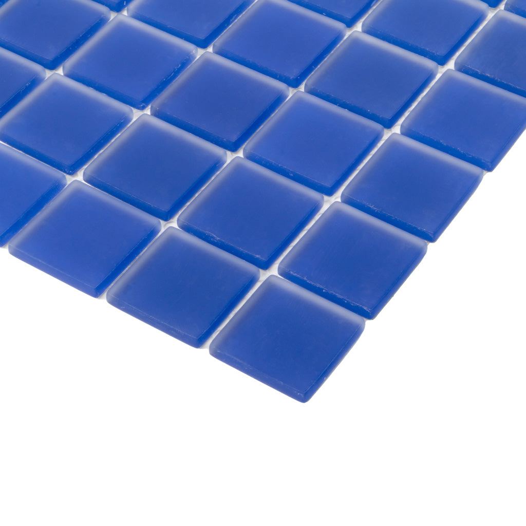 Cobalt Blue 12x12 Matte Square Glass Mosaic Tile (10 pack, 9.67 sq ft/case) - Sample