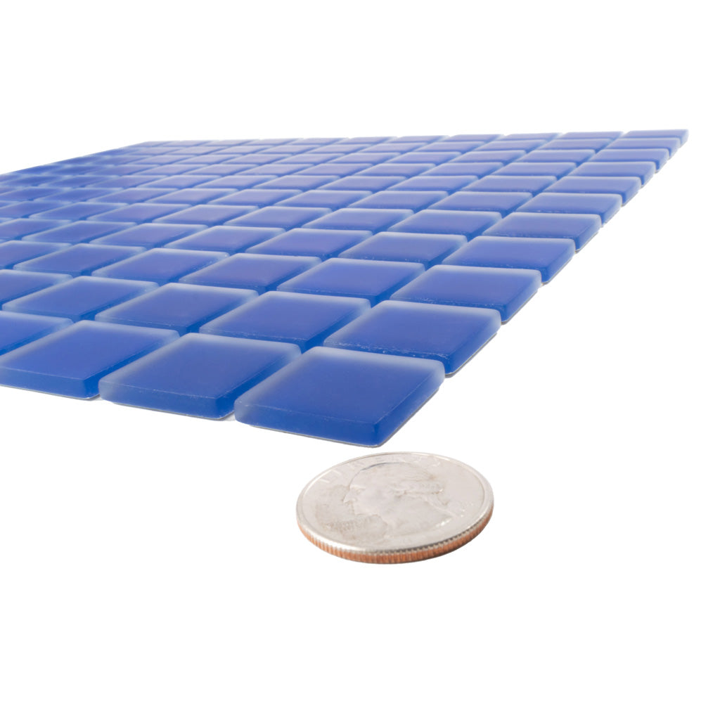 Cobalt Blue 12x12 Matte Square Glass Mosaic Tile (10 pack, 9.67 sq ft/case) - Sample