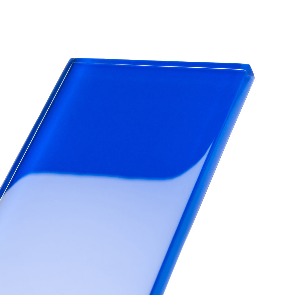 40 pack Cobalt Blue 3 in. x 6 in. Polished Glass Mosaic Tile (5 sq ft/case) - Sample