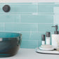 Sky Blue 3x12 Glossy Subway Glass Tile (20 pack, 5 sq ft/case)